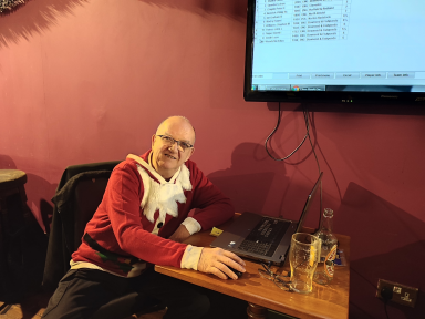 Geoff keeping it festive.
