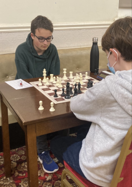 Aron made good use of the bishop pair against the rook in the ending.