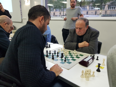 Oscar Garcia being watched on by previous club member Charles Fry and 4NCL club member Phil Makepeace.