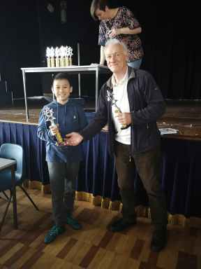 Toby Kan scored 6/6 to win the Gloucestershire U13.